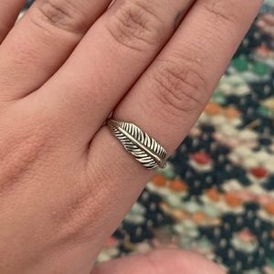 Sterling sliver feather ring